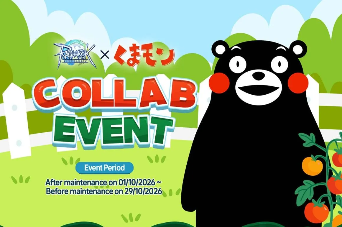 แบนเนอร์กิจกรรม Kumamon Collab Event จากประกาศทางการ