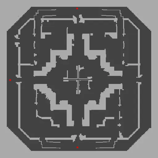 Minimap of Catacombs (gl_chyard)